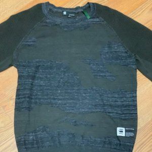 G-STAR DESERT CAMO KNIT SWEATER SIZE MEDIUM MENS
